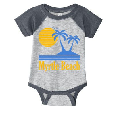 Myrtle Beach Summer Palm Tree Infant Baby Jersey Bodysuit