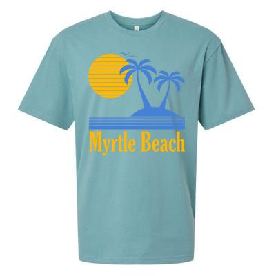 Myrtle Beach Summer Palm Tree Sueded Cloud Jersey T-Shirt