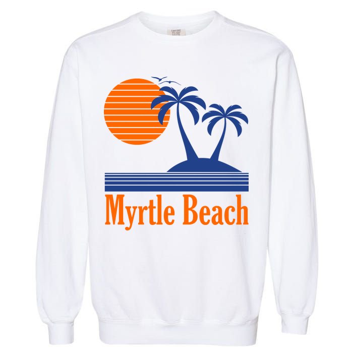 Myrtle Beach Summer Palm Tree Garment-Dyed Sweatshirt