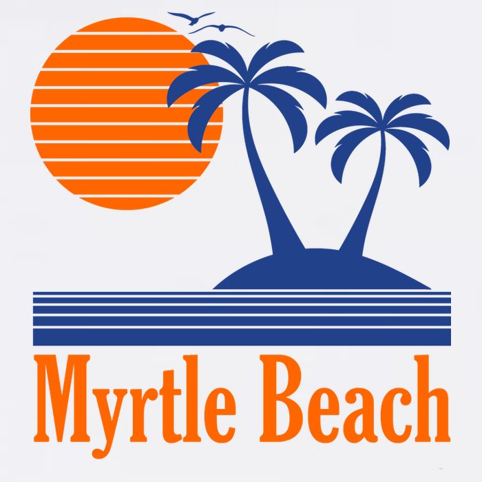 Myrtle Beach Summer Palm Tree Garment-Dyed Sweatshirt