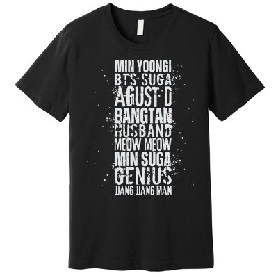 Min Yoongi Suga Agust D Nicknames Yoongi Premium T-Shirt