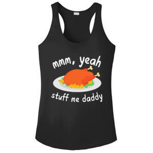 Mmm Yeah Stuff Me Daddy Thanksgiving Turkey Ladies PosiCharge Competitor Racerback Tank