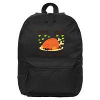 Mmm Yeah Stuff Me Daddy Thanksgiving Turkey 16 in Basic Backpack