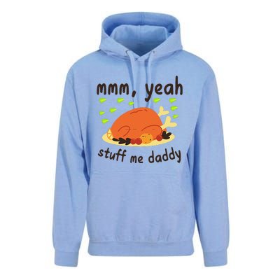 Mmm Yeah Stuff Me Daddy Thanksgiving Turkey Unisex Surf Hoodie