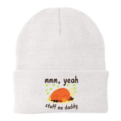 Mmm Yeah Stuff Me Daddy Thanksgiving Turkey Knit Cap Winter Beanie