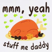 Mmm Yeah Stuff Me Daddy Thanksgiving Turkey Short Acrylic Beanie