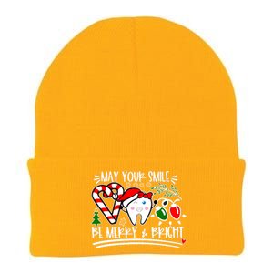 May Your Smile Be Merry Bright Christmas Holiday Season Knit Cap Winter Beanie