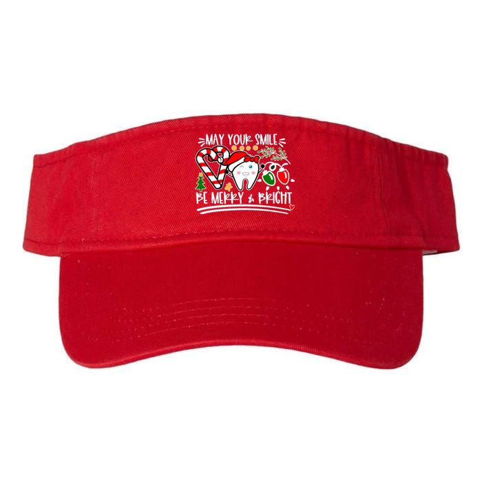 May Your Smile Be Merry Bright Christmas Holiday Season Valucap Bio-Washed Visor