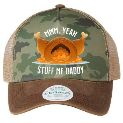 Mmm Yeah Stuff Me Daddy Sexy Thanksgiving Turkey Legacy Tie Dye Trucker Hat