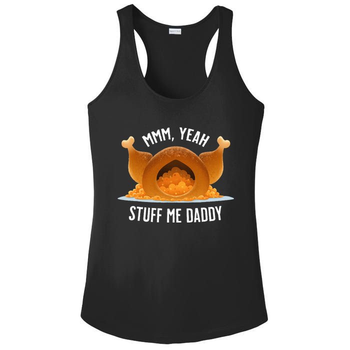 Mmm Yeah Stuff Me Daddy Sexy Thanksgiving Turkey Ladies PosiCharge Competitor Racerback Tank