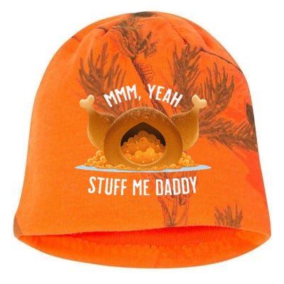 Mmm Yeah Stuff Me Daddy Sexy Thanksgiving Turkey Kati - Camo Knit Beanie