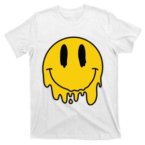 Melting Yellow Smile Funny Smiling Melted Dripping Face Cute T-Shirt