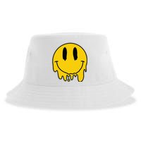 Melting Yellow Smile Funny Smiling Melted Dripping Face Cute Sustainable Bucket Hat