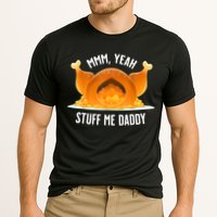 Mmm, Yeah Stuff Me Daddy Sexy Funny Thanksgiving Turkey Cooling Performance Crew T-Shirt