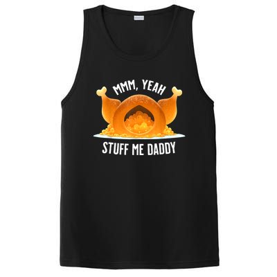 Mmm, Yeah Stuff Me Daddy Sexy Funny Thanksgiving Turkey PosiCharge Competitor Tank