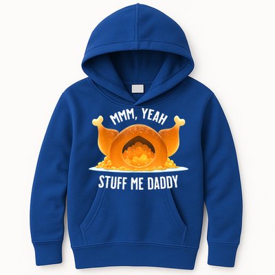 Mmm, Yeah Stuff Me Daddy Sexy Funny Thanksgiving Turkey Kids Hoodie