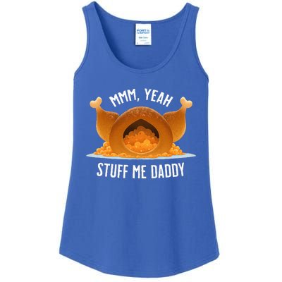 Mmm Yeah Stuff Me Daddy Sexy Funny Thanksgiving Turkey Ladies Essential Tank