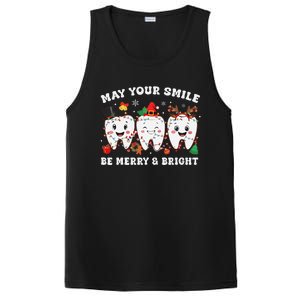 May Your Smile Be Merry And Bright Dental Dentist Merry Xmas PosiCharge Competitor Tank