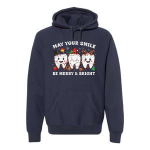 May Your Smile Be Merry And Bright Dental Dentist Merry Xmas Premium Hoodie