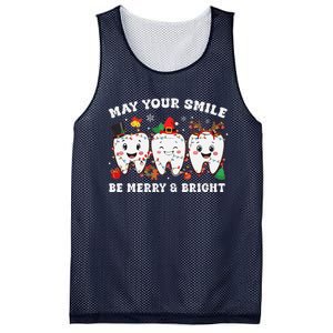 May Your Smile Be Merry And Bright Dental Dentist Merry Xmas Mesh Reversible Basketball Jersey Tank