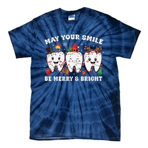 May Your Smile Be Merry And Bright Dental Dentist Merry Xmas Tie-Dye T-Shirt