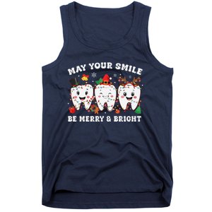 May Your Smile Be Merry And Bright Dental Dentist Merry Xmas Tank Top