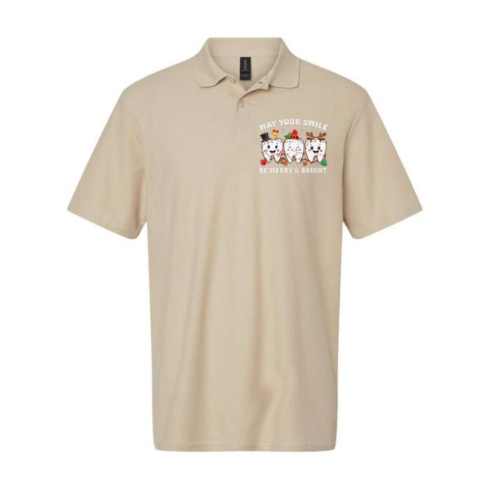 May Your Smile Be Merry And Bright Dental Dentist Merry Xmas Softstyle Adult Sport Polo