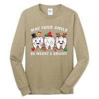 May Your Smile Be Merry And Bright Dental Dentist Merry Xmas Tall Long Sleeve T-Shirt