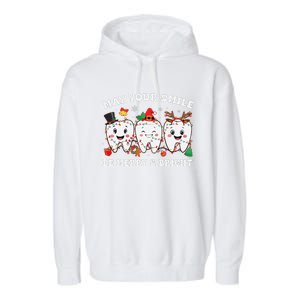 May Your Smile Be Merry And Bright Dental Dentist Merry Xmas Garment-Dyed Fleece Hoodie