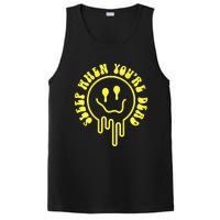 Melting Yellow Smile Face Melted Dripping Happy Face PosiCharge Competitor Tank