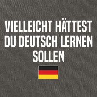 Maybe You Should Have Learned German Germany German Saying Cotton Canvas Backpack
