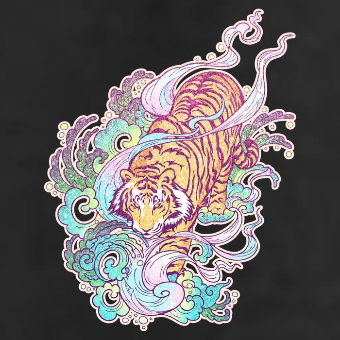 Mystical Tiger Tattoo Design Adult Drive Performance Visor