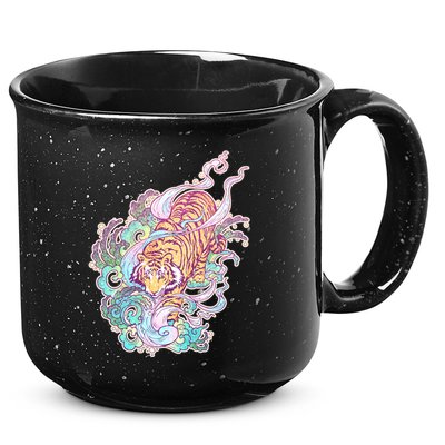 Mystical Tiger Tattoo Design 15oz Campfire Ceramic Mug
