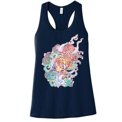 Mystical Tiger Tattoo Design Women's Racerback Tank