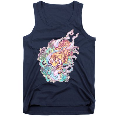 Mystical Tiger Tattoo Design Tank Top