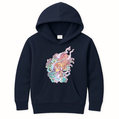 Mystical Tiger Tattoo Design Kids Hoodie