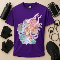 Mystical Tiger Tattoo Design Cooling Performance Crew T-Shirt