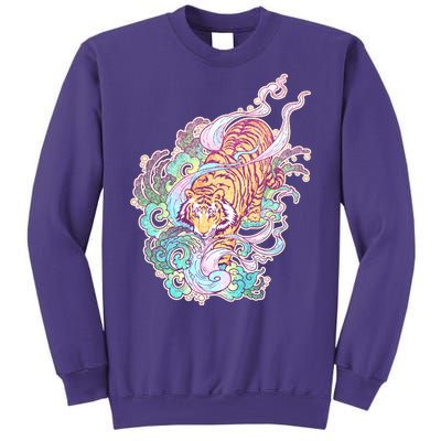 Mystical Tiger Tattoo Design Sweatshirt