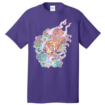 Mystical Tiger Tattoo Design Tall T-Shirt