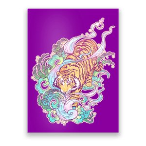 Mystical Tiger Tattoo Design Poster