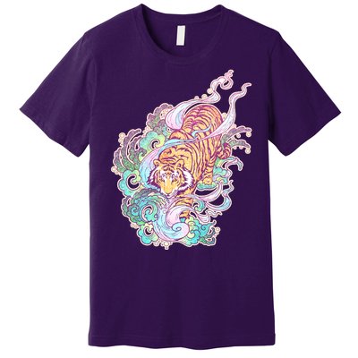 Mystical Tiger Tattoo Design Premium T-Shirt