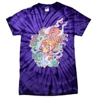 Mystical Tiger Tattoo Design Tie-Dye T-Shirt