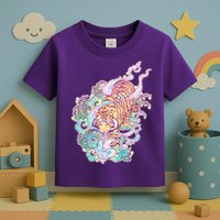 Mystical Tiger Tattoo Design Toddler T-Shirt