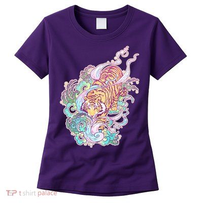 Mystical Tiger Tattoo Design Women's T-Shirt