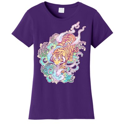 Mystical Tiger Tattoo Design Women's T-Shirt