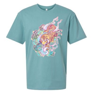 Mystical Tiger Tattoo Design Sueded Cloud Jersey T-Shirt