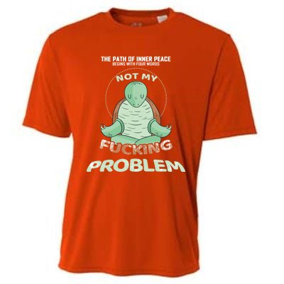 Meditation Yoga Turtle Gift Path Of Inner Peace Namaste Humor Gift Cooling Performance Crew T-Shirt