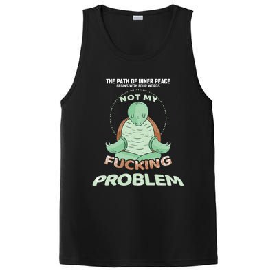 Meditation Yoga Turtle Gift Path Of Inner Peace Namaste Humor Gift PosiCharge Competitor Tank