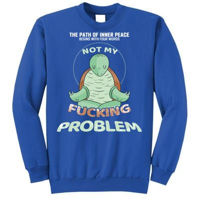 Meditation Yoga Turtle Gift Path Of Inner Peace Namaste Humor Gift Sweatshirt