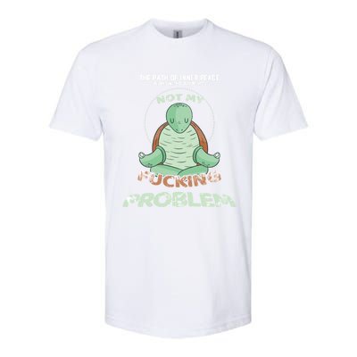 Meditation Yoga Turtle Gift Path Of Inner Peace Namaste Humor Gift Softstyle CVC T-Shirt